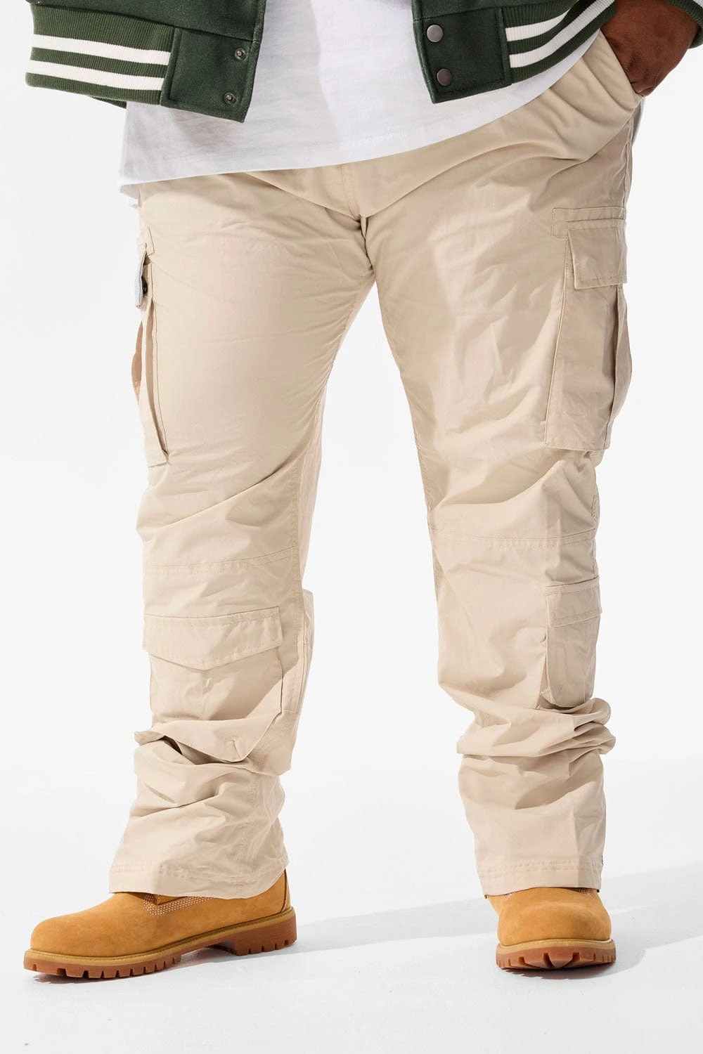 Big Men's Stacked Ventura Cargo Pants (Khaki) 1 Big Men's Stacked Ventura Cargo Pants (Khaki)