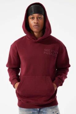 Paradise Tonal Pullover Hoodie 29 Paradise Tonal Pullover Hoodie -Jordan Craig Shop 8862H WINE MODEL1