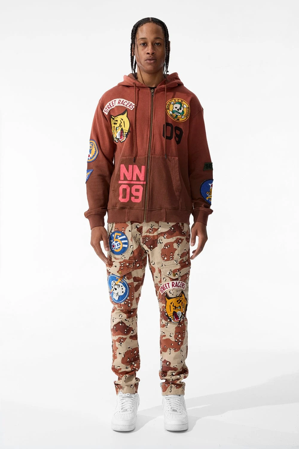 War Report Zip Up Hoodie (Chocolate) 3 War Report Zip Up Hoodie (Chocolate) - Image 3