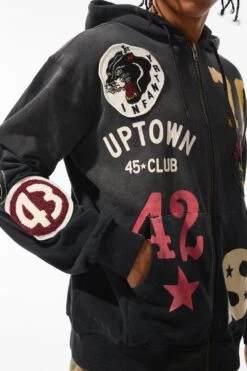 Battalion Zip Up Hoodie (Black Shadow) 10 Battalion Zip Up Hoodie (Black Shadow) -Jordan Craig Shop 891662H BLACK SHADOW MODEL3