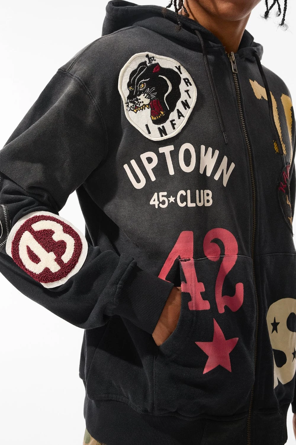 Battalion Zip Up Hoodie (Black Shadow) 5 Battalion Zip Up Hoodie (Black Shadow) - Image 5