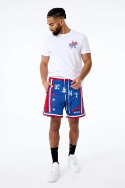 Retro - All Star Basketball Shorts (Retro Blue) 9 Retro - All Star Basketball Shorts (Retro Blue) -Jordan Craig Shop 8929S RETRO BLUE MODEL2