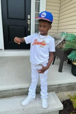 Kids Stacked Tribeca Twill Pants (White) 12 Kids Stacked Tribeca Twill Pants (White) -Jordan Craig Shop 9