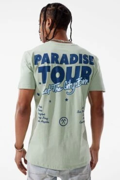 Paradise Tour T-Shirt 32 Paradise Tour T-Shirt -Jordan Craig Shop 9100A LIGHT SAGE MODEL3