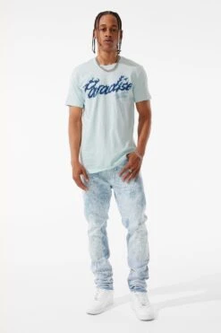 Paradise Tour T-Shirt 22 Paradise Tour T-Shirt -Jordan Craig Shop 9100A POWDER BLUE MODEL1
