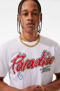 Paradise Tour T-Shirt 39 Paradise Tour T-Shirt -Jordan Craig Shop 9100A WHITE MODEL2