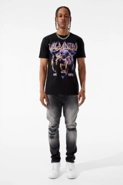 Blak Panther T-Shirt (Black) 8 Blak Panther T-Shirt (Black) -Jordan Craig Shop 9104A BLACK MODEL3