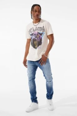 Blak Panther T-Shirt (Cream) 7 Blak Panther T-Shirt (Cream) -Jordan Craig Shop 9104A CREAM MODEL2