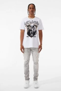Blak Panther T-Shirt (White) -Jordan Craig Shop 9104A WHITE MODEL2