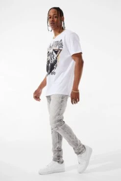 Blak Panther T-Shirt (White) -Jordan Craig Shop 9104A WHITE MODEL3