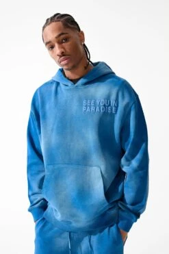 Paradise Washed Pullover Hoodie 39 Paradise Washed Pullover Hoodie -Jordan Craig Shop 9117H BLUE MODEL2