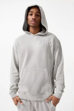 Paradise Washed Pullover Hoodie 25 Paradise Washed Pullover Hoodie -Jordan Craig Shop 9117H LIGHT GREY MODEL2