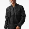 Midnight Mercenary Bomber Jacket (Jet Black) 4 Midnight Mercenary Bomber Jacket (Jet Black) -Jordan Craig Shop 91281 JET BLACK MODEL2