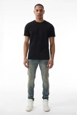 Heavyweight Crewneck T-Shirt 23 Heavyweight Crewneck T-Shirt -Jordan Craig Shop 9150A BLACK MODEL1