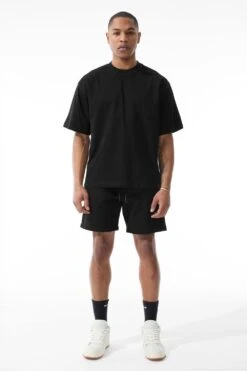 Burbank Boxy T-Shirt -Jordan Craig Shop 9152 BLACK MODEL1