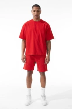 Burbank Boxy T-Shirt -Jordan Craig Shop 9152 RED MODEL1