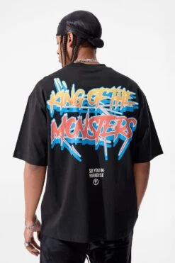 Sea Monster Boxy T-Shirt 13 Sea Monster Boxy T-Shirt -Jordan Craig Shop 9201A BLACK MODEL2