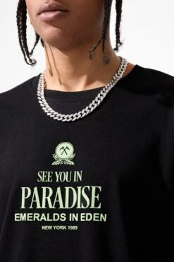 Emeralds In Eden Boxy T-Shirt 32 Emeralds In Eden Boxy T-Shirt -Jordan Craig Shop 9207A BLACK MODEL3