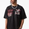 Beat The Odds Cropped Boxy T-Shirt -Jordan Craig Shop 9218A BLACK SHADOW MODEL2