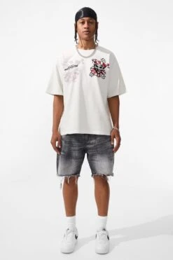 Beat The Odds Cropped Boxy T-Shirt 26 Beat The Odds Cropped Boxy T-Shirt -Jordan Craig Shop 9218A LILY WHITE MODEL1