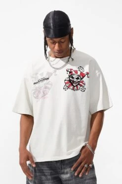 Beat The Odds Cropped Boxy T-Shirt 24 Beat The Odds Cropped Boxy T-Shirt -Jordan Craig Shop 9218A LILY WHITE MODEL2