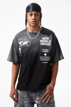 New World Order Boxy T-Shirt 18 New World Order Boxy T-Shirt -Jordan Craig Shop 9219A BLACK SHADOW MODEL2