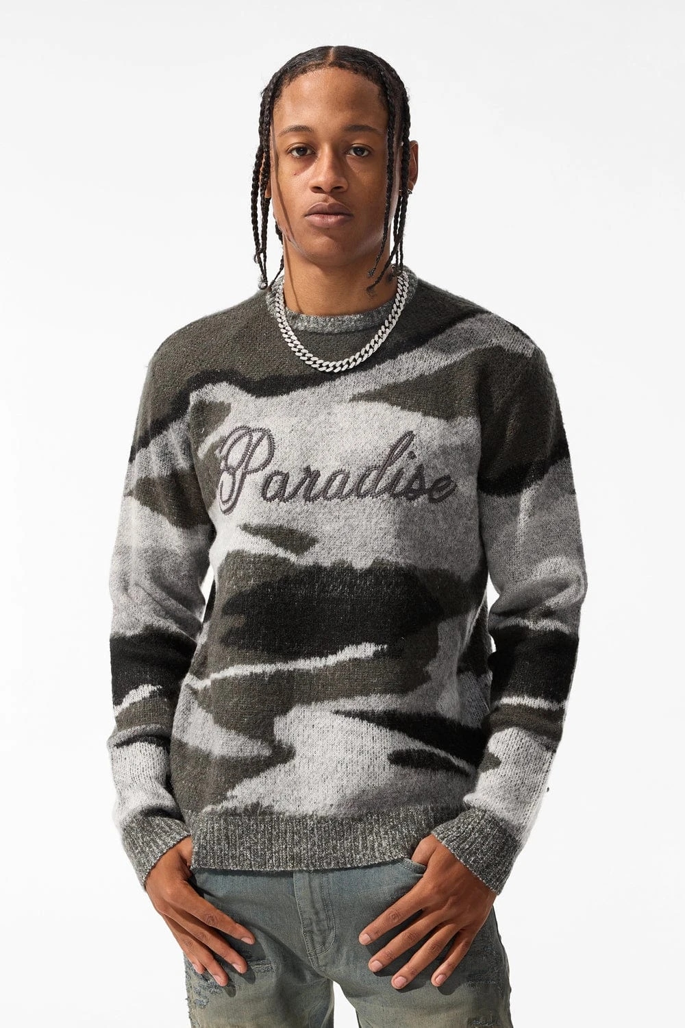 Paradise Mirage Crewneck Sweater (Black) 1 Paradise Mirage Crewneck Sweater (Black)