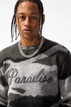 Paradise Mirage Crewneck Sweater (Black) 8 Paradise Mirage Crewneck Sweater (Black) -Jordan Craig Shop 9373 BLACK MODEL3