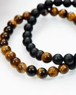 Tiger’s Eye & Volcanic Rock Beaded Bracelet Set -Jordan Craig Shop B103 PP2