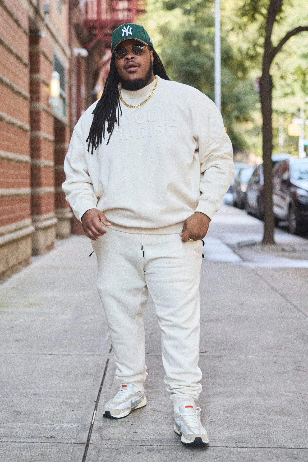 Big Men's Paradise Tonal Crewneck Sweatshirt 3 Big Men's Paradise Tonal Crewneck Sweatshirt - Image 3