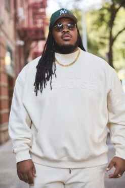 Big Men's Paradise Tonal Crewneck Sweatshirt