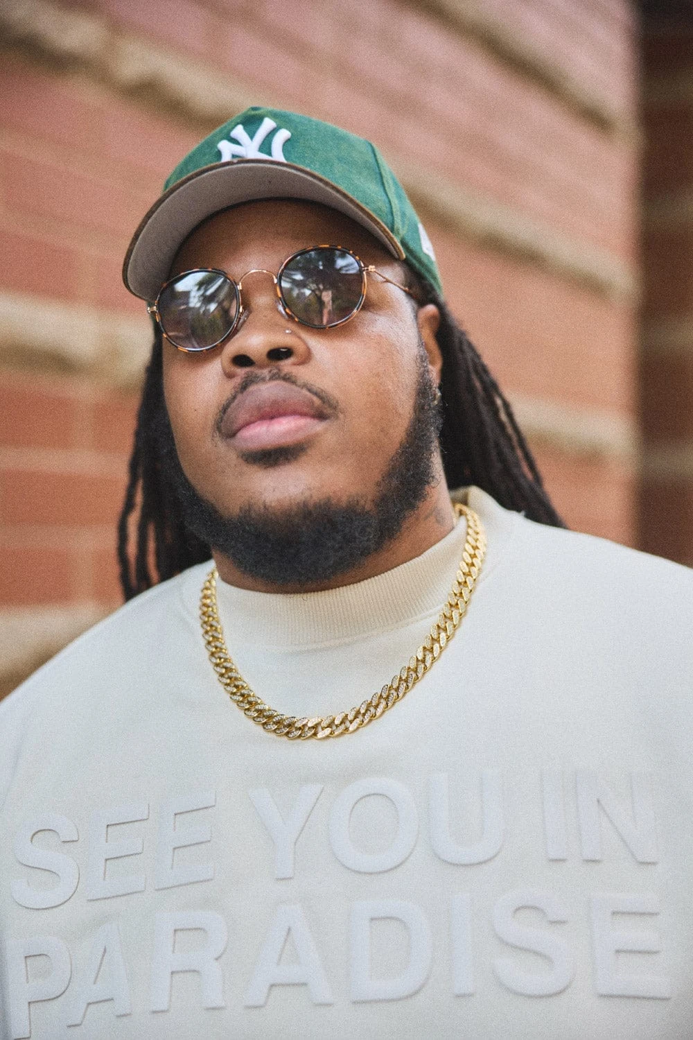 Big Men's Paradise Tonal Crewneck Sweatshirt 5 Big Men's Paradise Tonal Crewneck Sweatshirt - Image 5