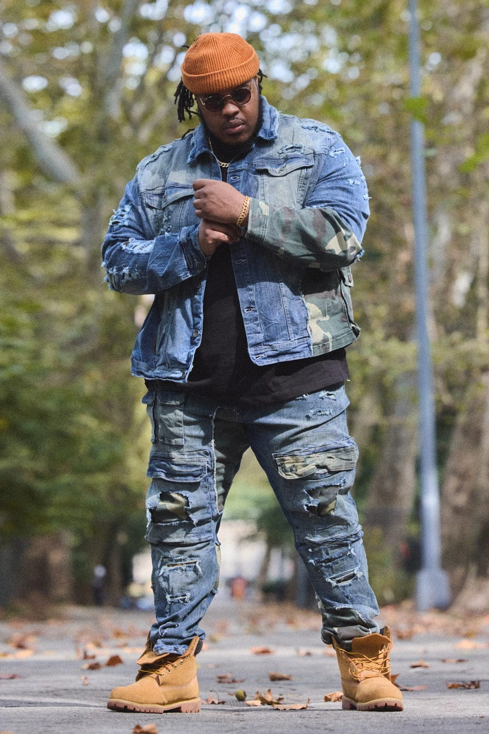 Big Men's Devotion Denim Trucker Jacket (Woodland) 5 Big Men's Devotion Denim Trucker Jacket (Woodland) - Image 5