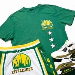 Emerald City T-Shirt (League Green) 14 Emerald City T-Shirt (League Green) -Jordan Craig Shop EMERALD CITY GRID3