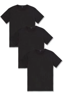 Heavyweight Crewneck T-Shirt 3 Pack (Black)