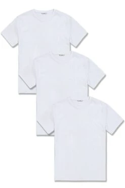 Heavyweight Crewneck T-Shirt 3 Pack (White)