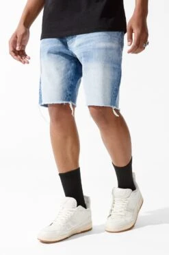 Retro - Infantry Denim Shorts 16 Retro - Infantry Denim Shorts -Jordan Craig Shop J3212S AGED WASH MODEL2
