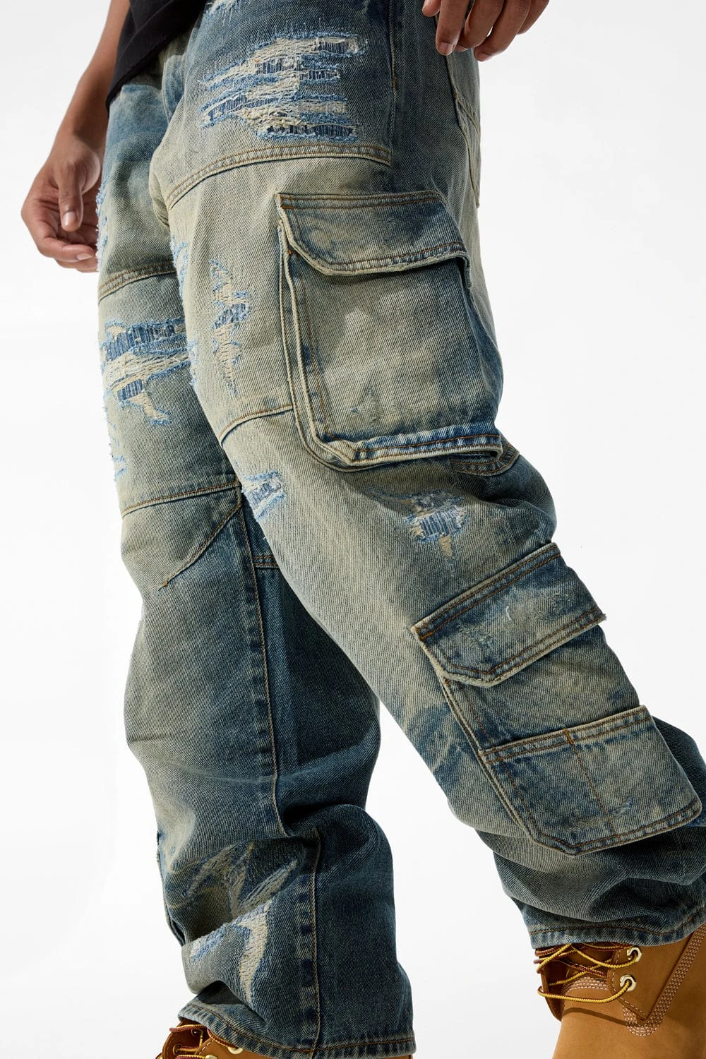 Brian - Blue Collar Cargo Denim (Desert Storm) 5 Brian - Blue Collar Cargo Denim (Desert Storm) - Image 5