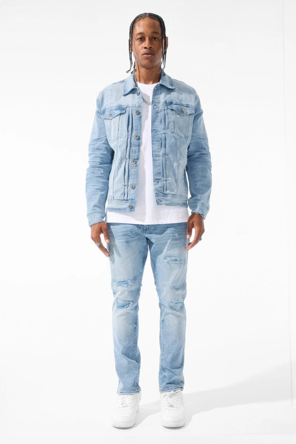 Meadowlands Denim Trucker Jacket (Azure) 8 Meadowlands Denim Trucker Jacket (Azure) - Image 8