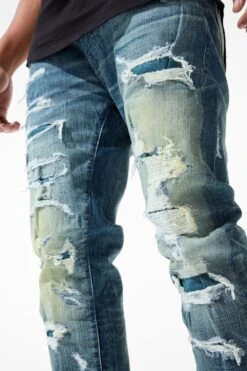 Collins - Black Widow Denim (Azure Gold) -Jordan Craig Shop JC1670 AZURE GOLD MODEL3