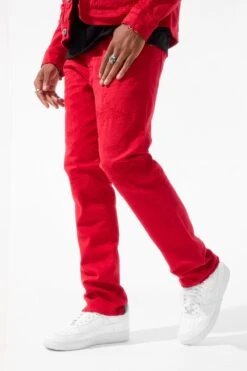 Collins - Tribeca Twill Pants (Core Colors) -Jordan Craig Shop JC990 RED MODEL2