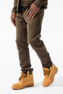 Collins - Tribeca Twill Pants (SS25 Exclusive Colors) -Jordan Craig Shop JC990R ARMY GREEN MODEL1