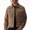 Atlas Corduroy Trucker Jacket -Jordan Craig Shop JJ1202 BROWN MODEL1