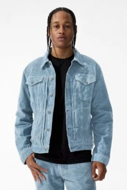 Atlas Corduroy Trucker Jacket -Jordan Craig Shop JJ1202 LIGHT BLUE MODEL1