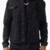 Obsidian Denim Trucker Jacket (Black) 12 Obsidian Denim Trucker Jacket (Black) -Jordan Craig Shop JJ1240 BLACK MODEL1