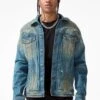 Hudson Denim Trucker Jacket -Jordan Craig Shop JJ2273 MESA WASH MODEL2