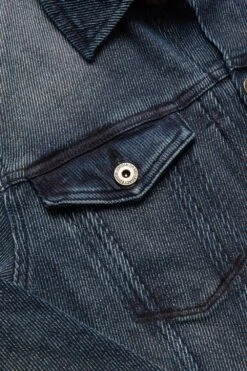 Cavalry Denim Trucker Jacket (Imperial Blue) 11 Cavalry Denim Trucker Jacket (Imperial Blue) -Jordan Craig Shop JJ359 CLOSE UP