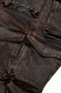 Sean - Carbon Cargo Denim (Black Copper Wash) 18 Sean - Carbon Cargo Denim (Black Copper Wash) -Jordan Craig Shop JR1065 CLOSE UP1