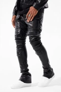 Ross Stacked - Thriller Cargo Pants -Jordan Craig Shop JRF1218 BLACK MODEL1