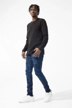 Sean - Elemental Denim (Dark Blue) -Jordan Craig Shop JS1158 DEEP BLUE MODEL1